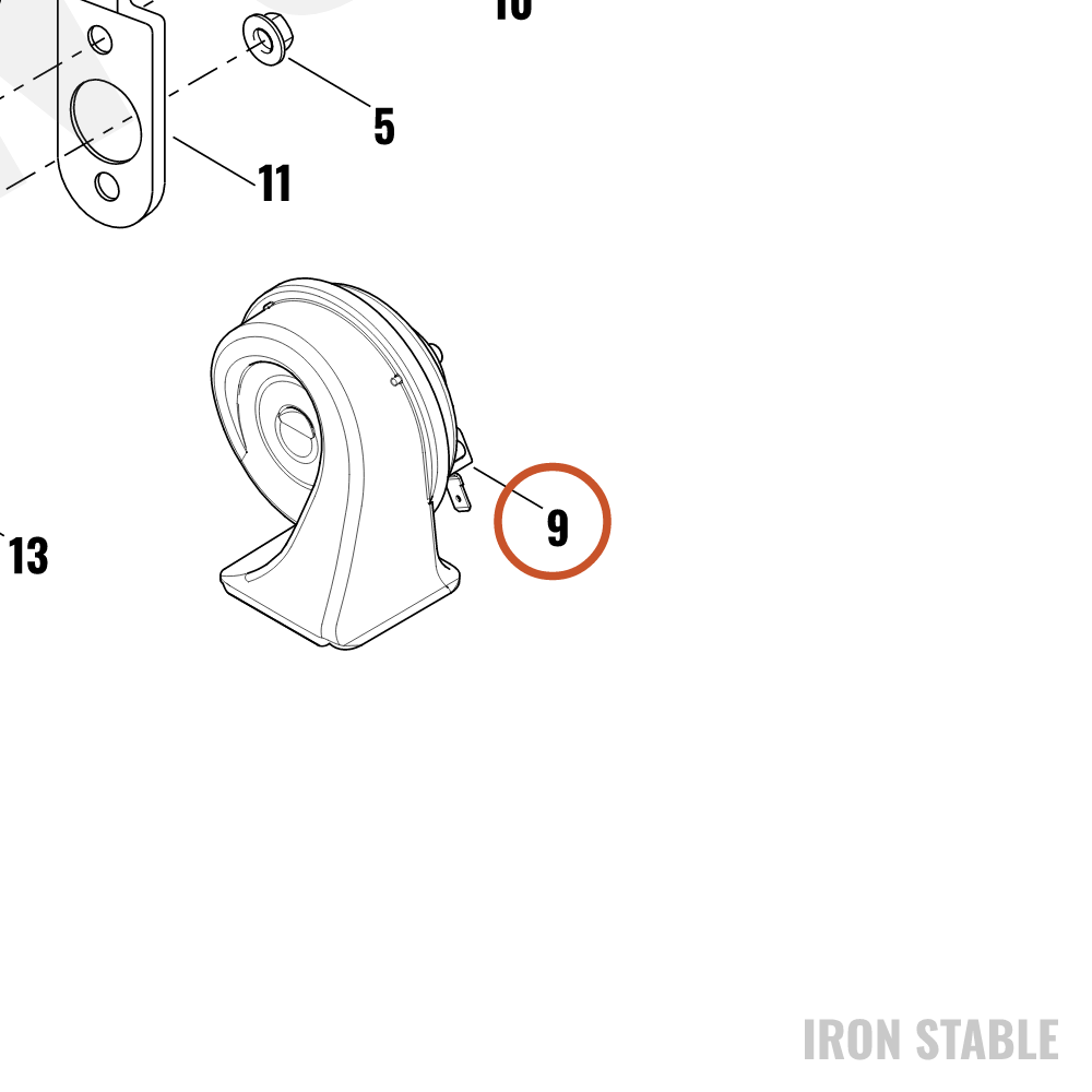 Harley-Davidson Kit-Horn, Dyna/Sftl/Vr/Xl/Tour/