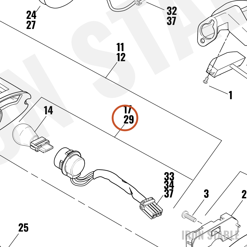 Harley-Davidson Tail Lamp Socket Assembly, Hdi