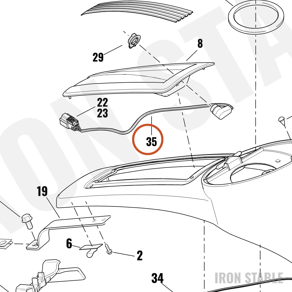 Harley-Davidson Wire Harness, Console Audio