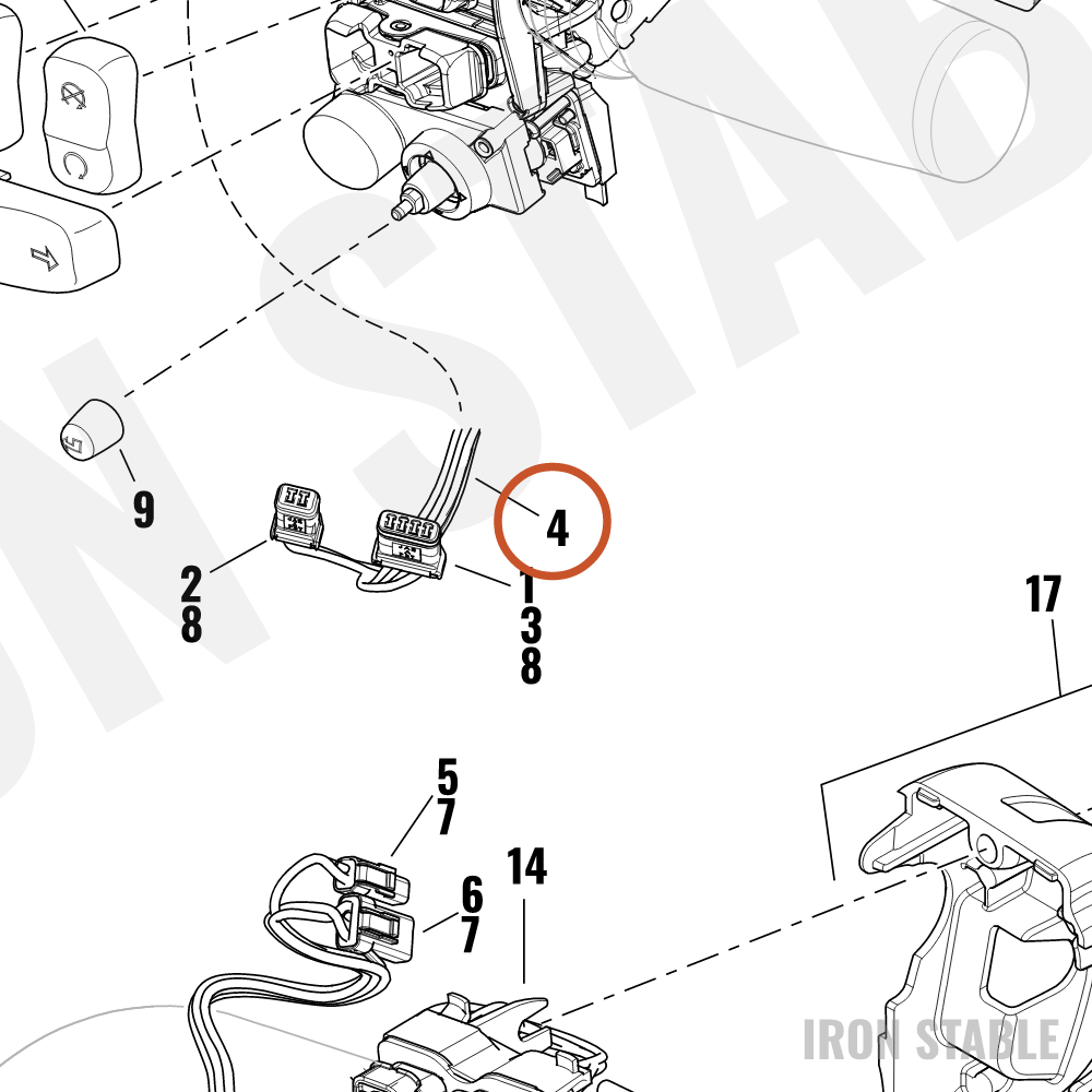 Harley-Davidson Wire Harness, Rh-Cntrl Jmpr