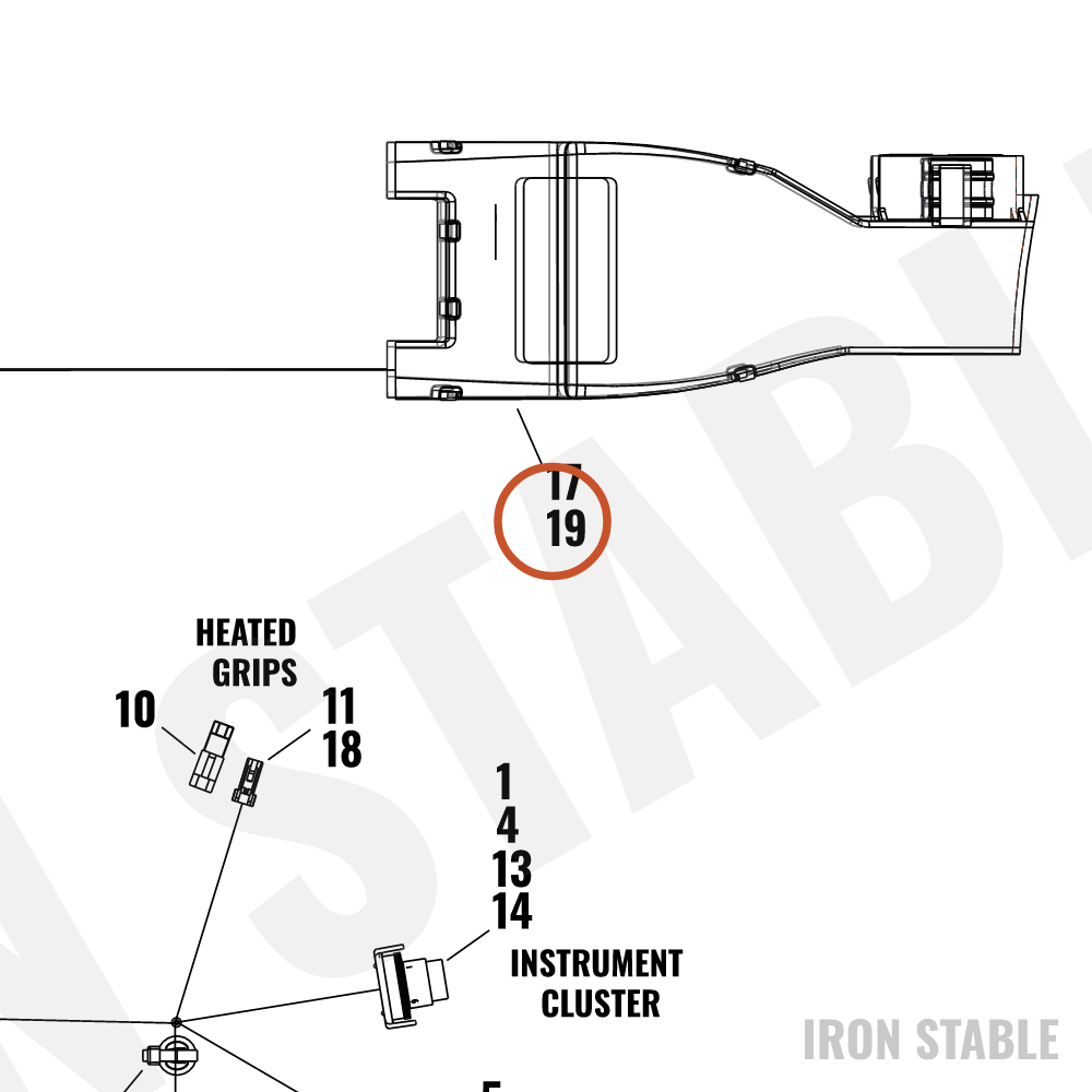 Harley-Davidson Bracket, Elec Mt, Wire Trough Cover