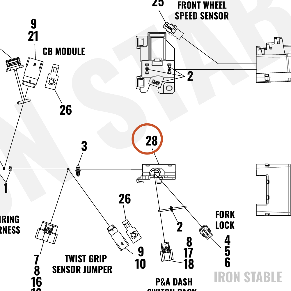 Harley-Davidson Plug, Weather, 12-Way Pin(Po)