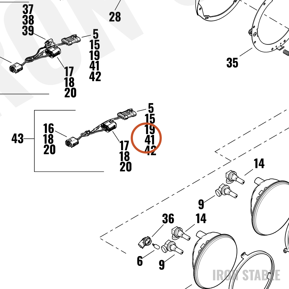Harley-Davidson Connector, 4-Way Pin(Po)