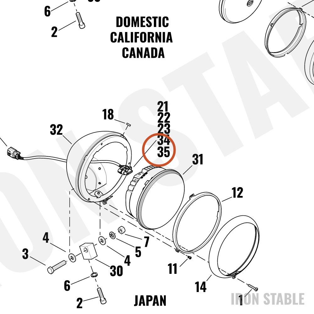 Harley-Davidson Lock, Secondary, 4way
