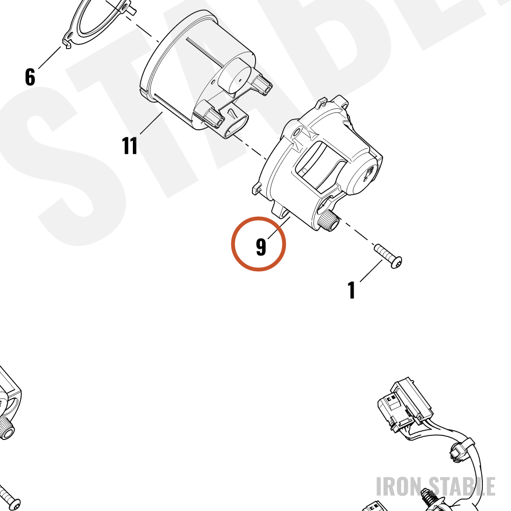 Harley-Davidson Backclamp, Lh, Gauge