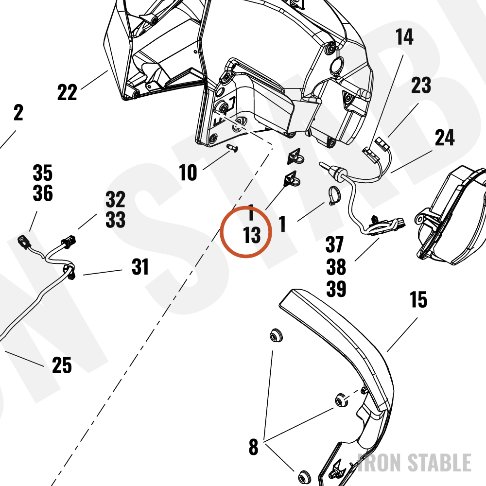 Harley-Davidson Bracket, Elec Mt, Retainer