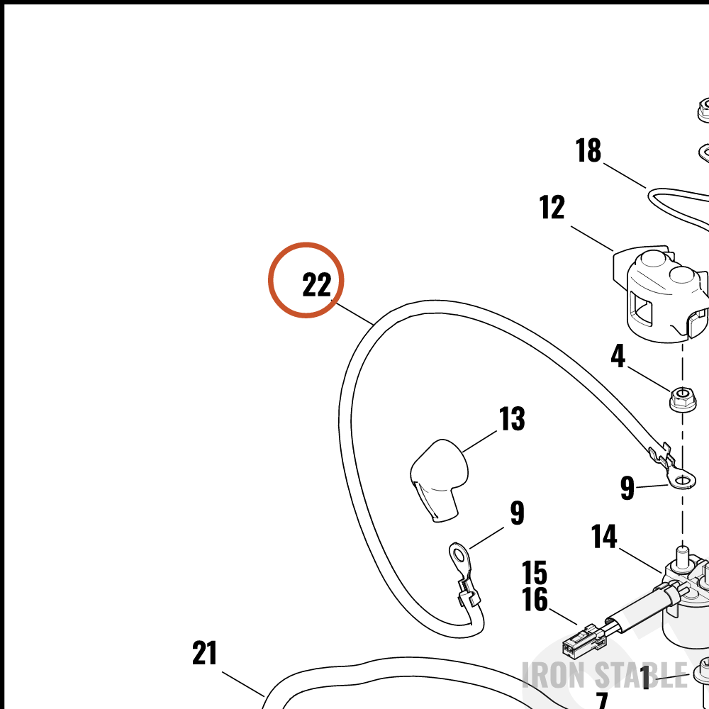 Harley-Davidson Cable, Rev Control Sol To Rev M