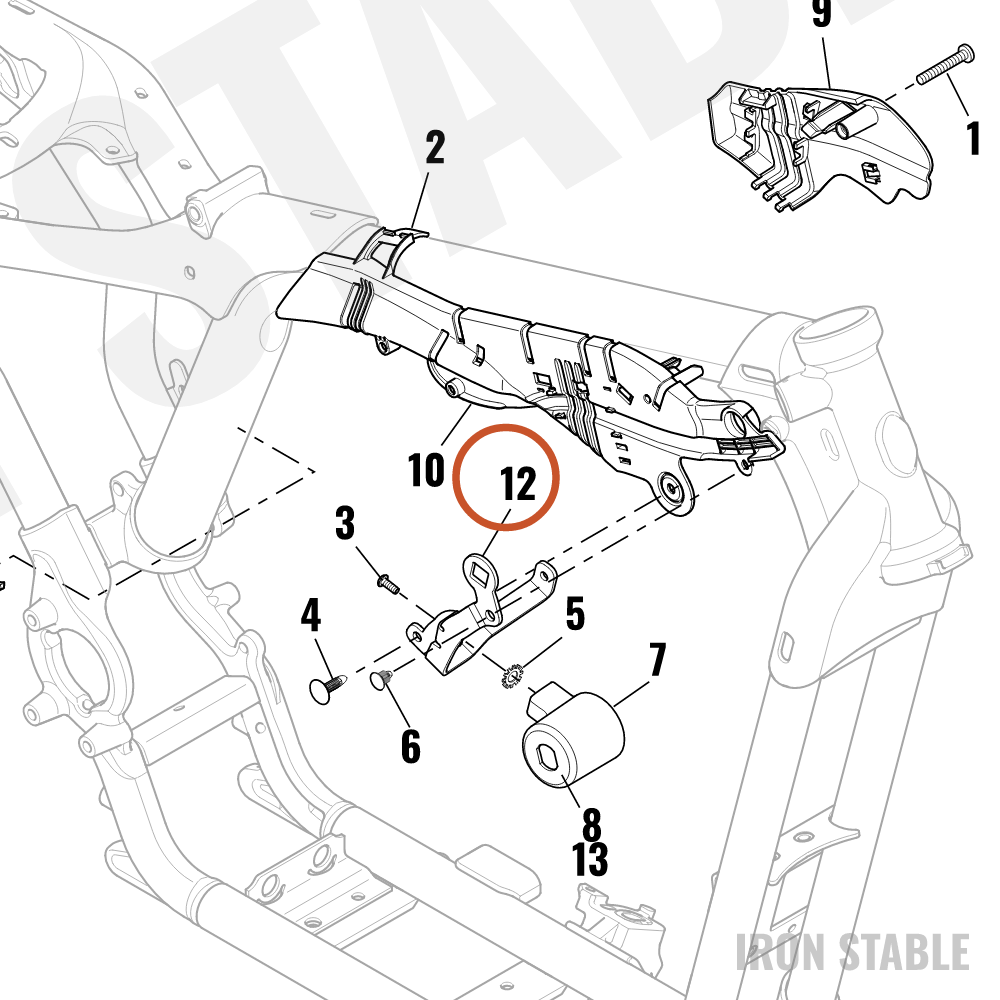 Harley-Davidson Bracket Assembly, Start Switch