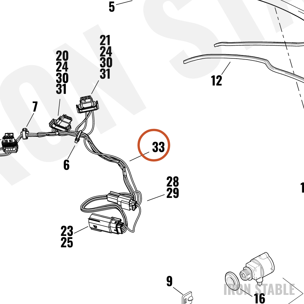 Harley-Davidson Wire Harness, Instrument Assembly