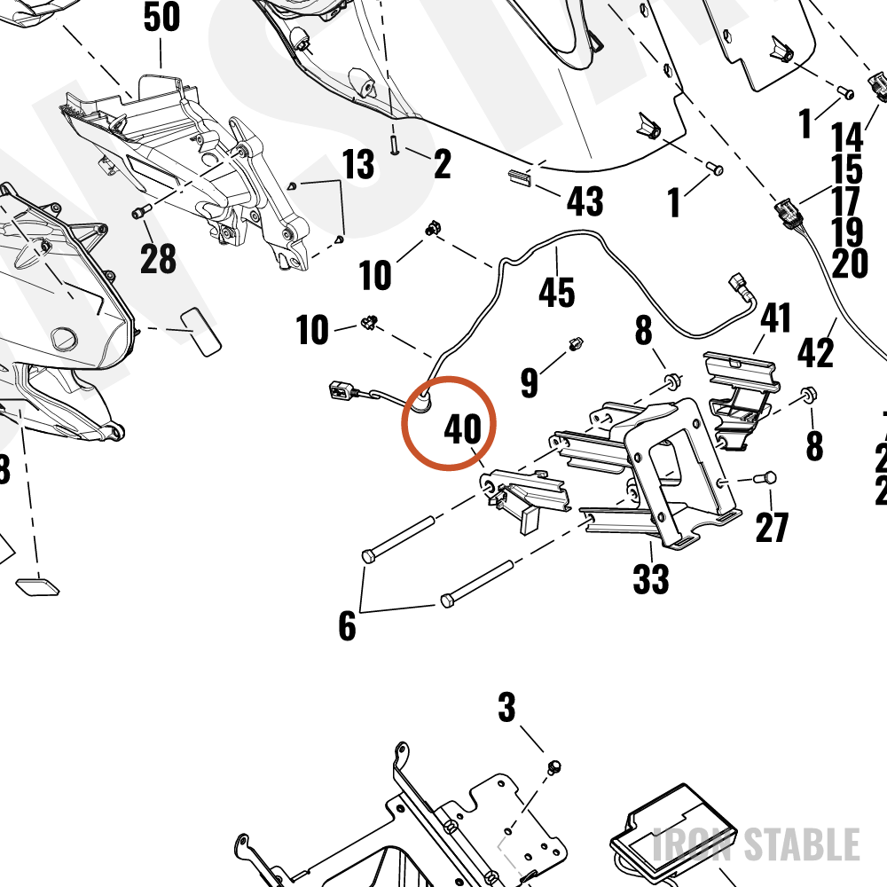 Harley-Davidson Guide Rh, Wire Harness, Main