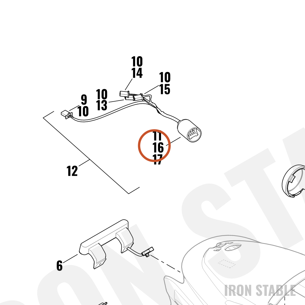 Harley-Davidson Housing, 6-Way Pin/Natural