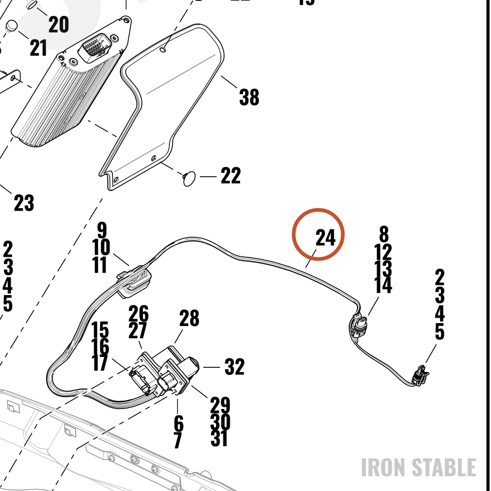 Harley-Davidson Wire Harness, Lh-Saddlebag Amp Jump