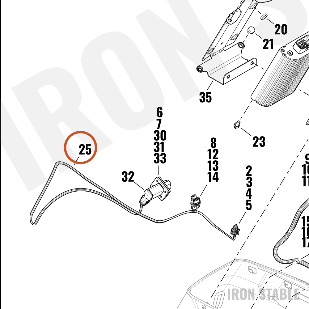 Harley-Davidson Wire Harness, Rear Speaker Jump