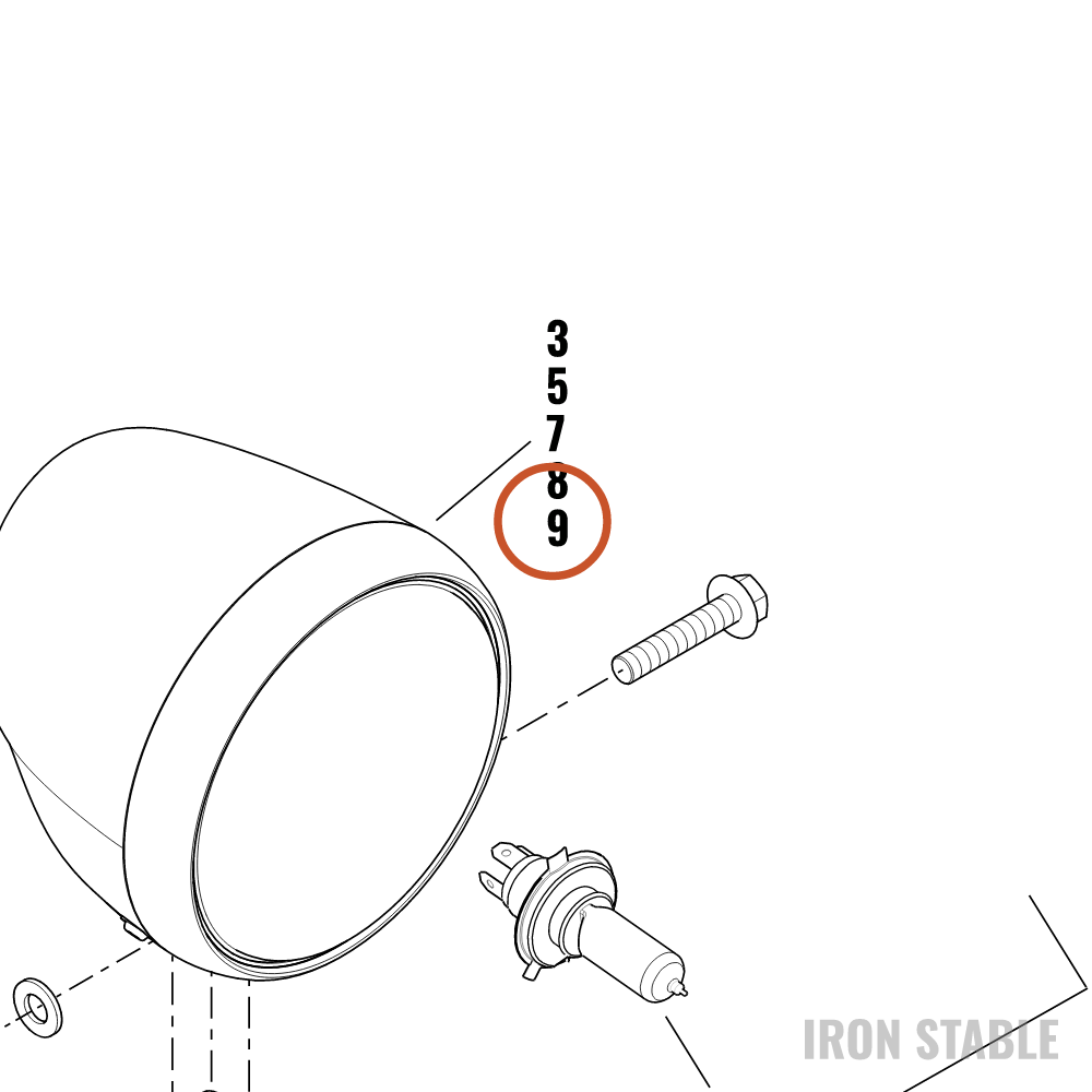 Harley-Davidson Harness, Wire, Headlight