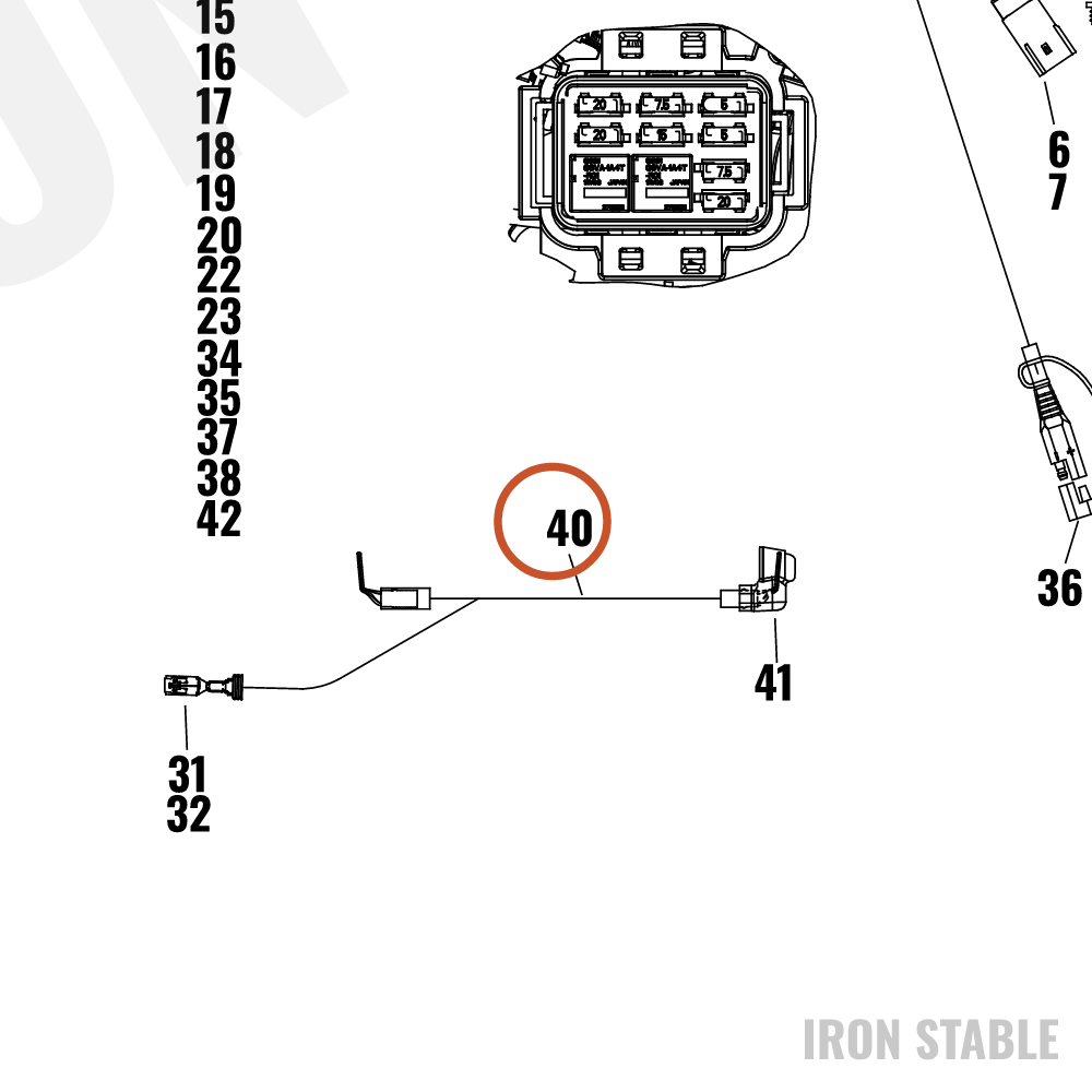 Harley-Davidson Cable Assembly, Pos, Wire Harness