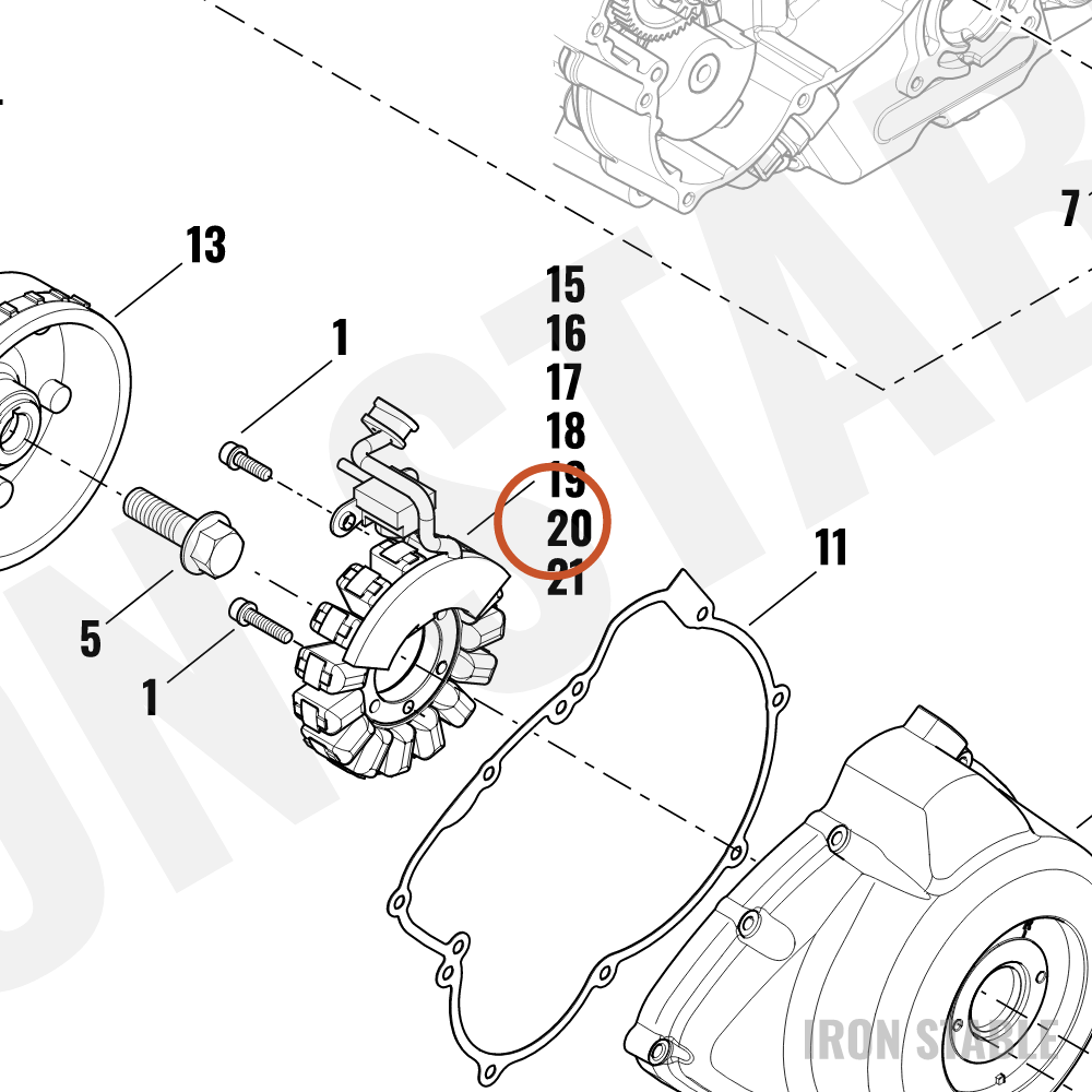 Harley-Davidson Housing, 2-Way Pin/White