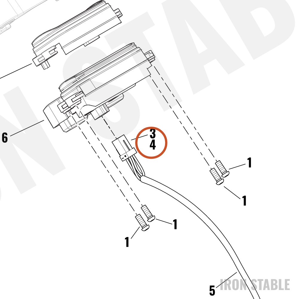 Harley-Davidson Connector, 6-Way Socket, Black