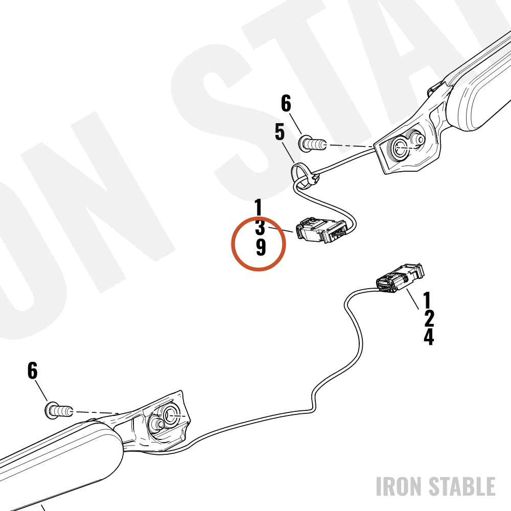 Harley-Davidson Housing, 4-Way Pin, Gray
