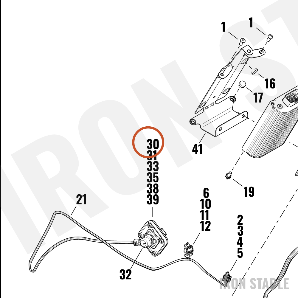 Harley-Davidson Housing, 4-Way Pin, Flange Mount