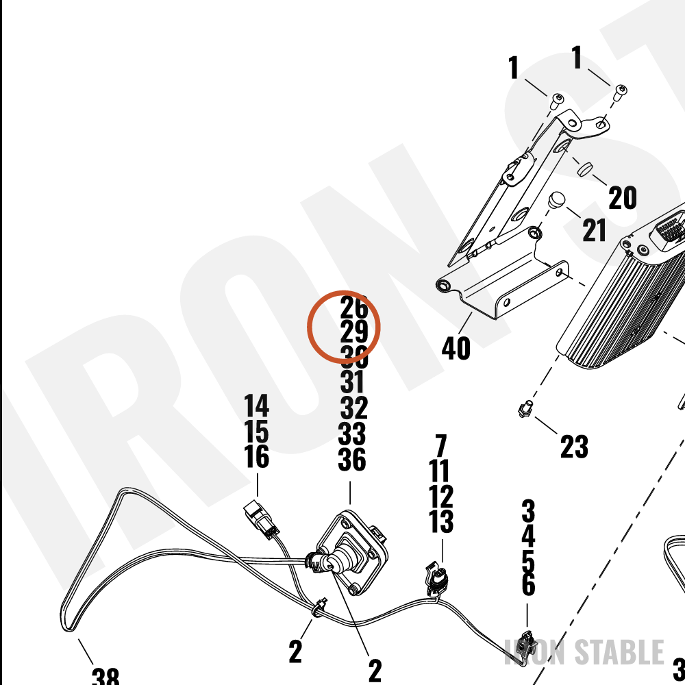 Harley-Davidson Flange Lock, 4-Way 3.0mm