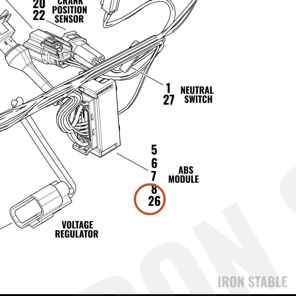 Harley-Davidson Connector, 18-Way Socket