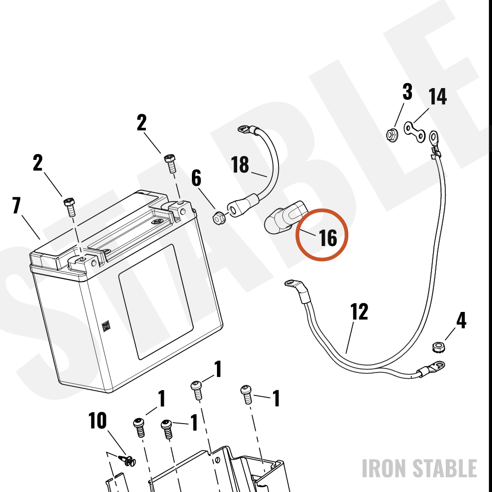 Harley-Davidson Elec Misc Component, Battery Box Ca