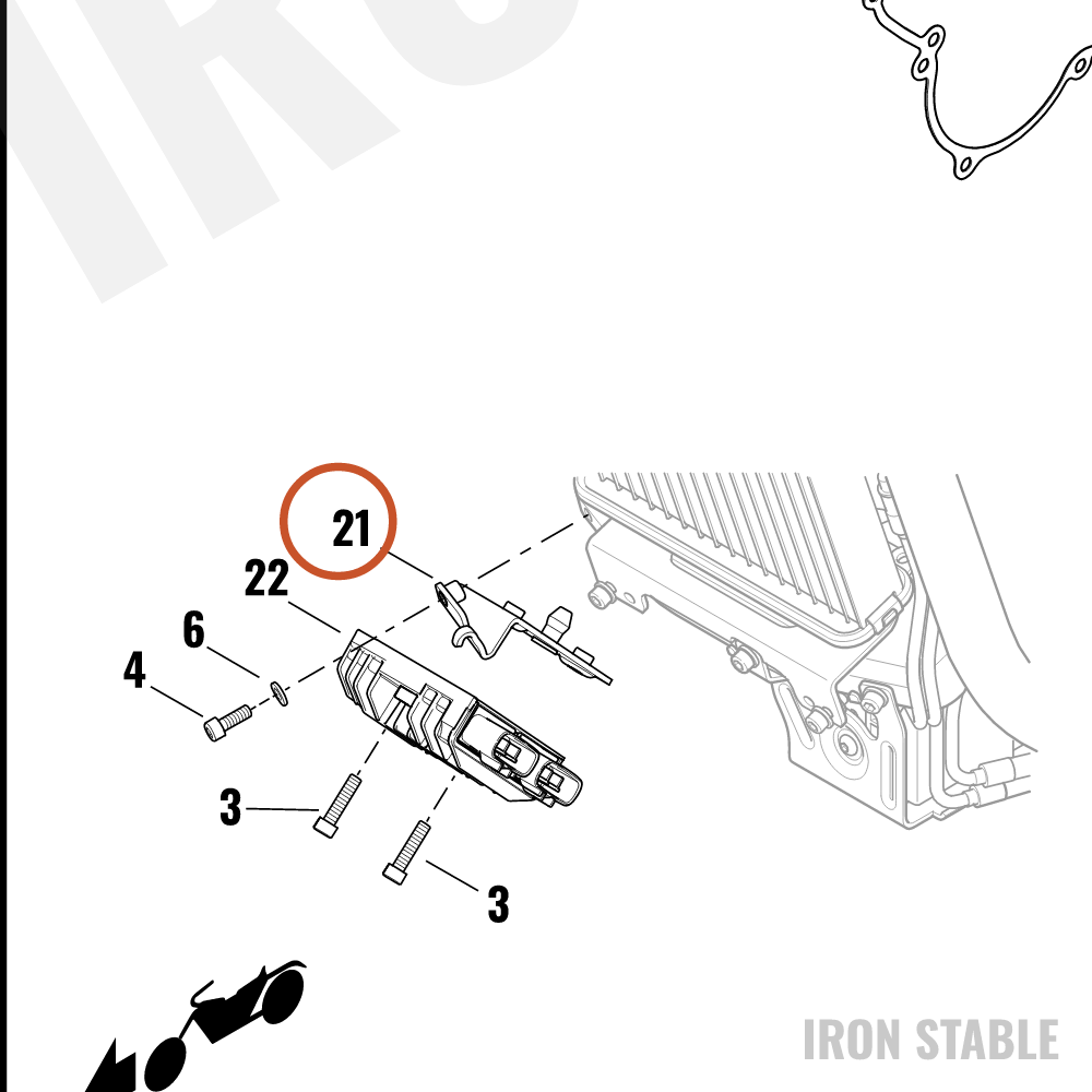 Harley-Davidson Bracket, Elec Mt, Voltage Regulator