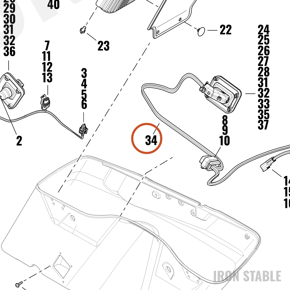 Harley-Davidson Harness, Wire, Lh, S-Bag, Ampl, Jmp