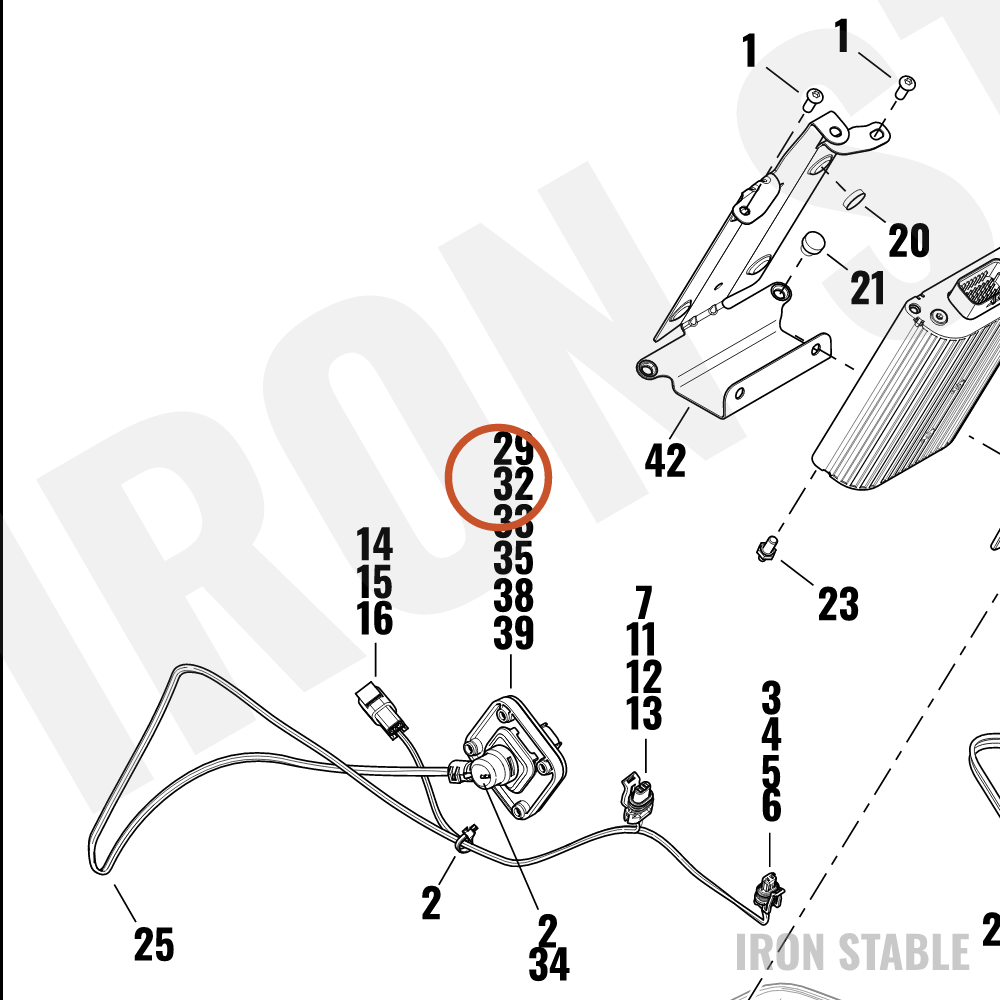 Harley-Davidson Connector, Hsg, 6-Way Pin, Flg Mo