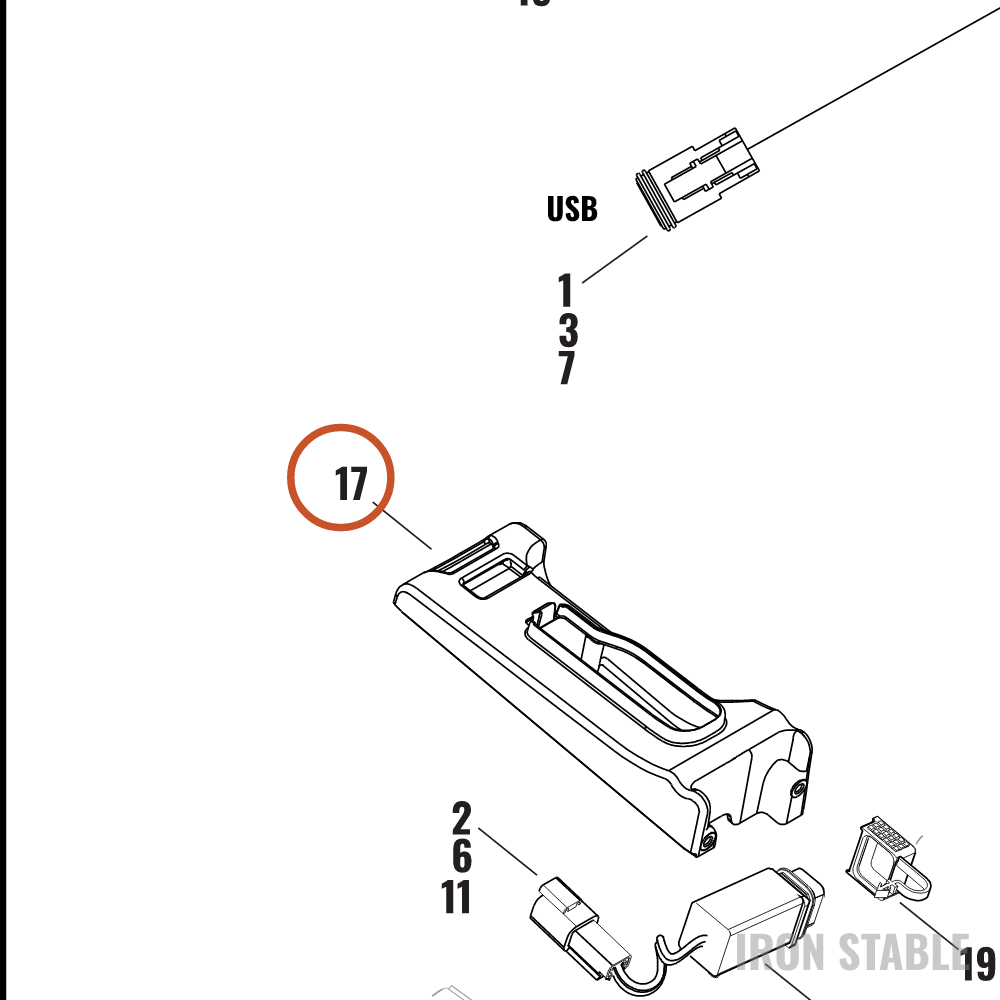Harley-Davidson Bracket, Elec Mt, Usb Charge Compar