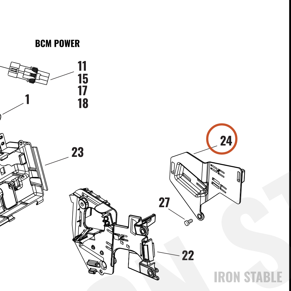 Harley-Davidson Bracket, Elec Mt, Ecm Sub Caddy