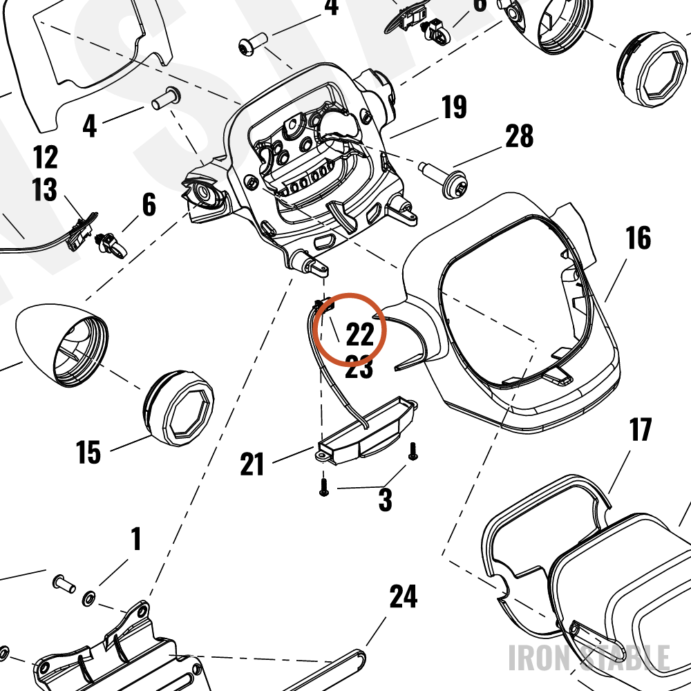Harley-Davidson Connector, Jae, 2 Socket, Gray