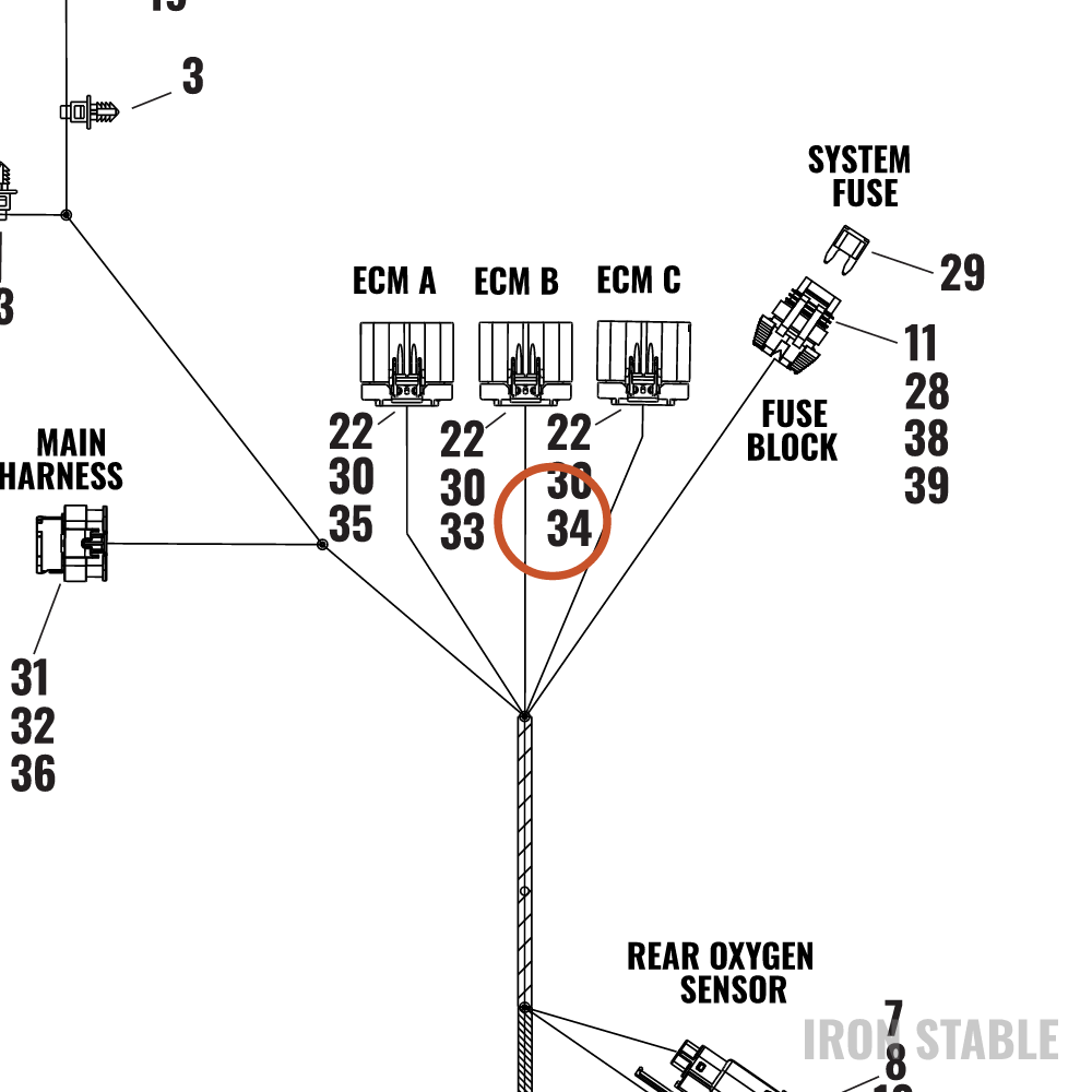 Harley-Davidson Connector, 18 Way, Ecm Connecto