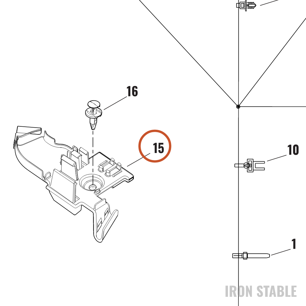 Harley-Davidson Bracket, Elec Mt, Rear Lighting Cad