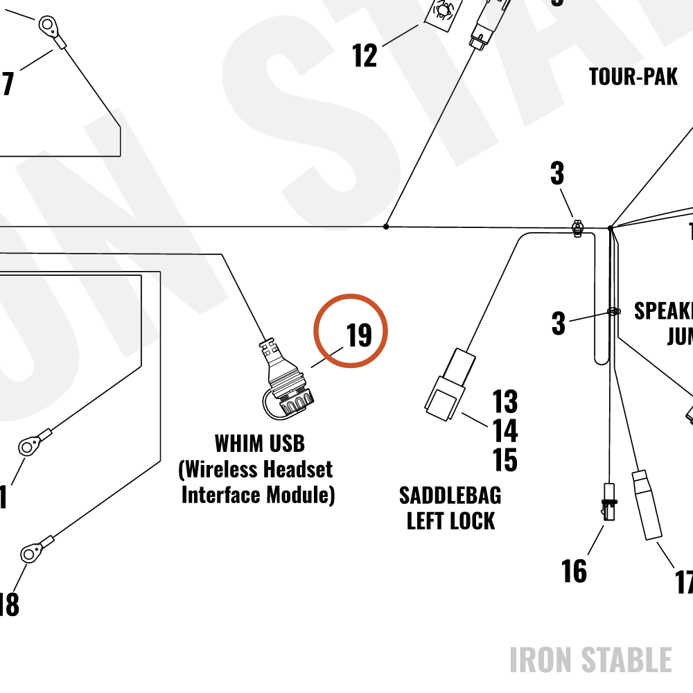 Harley-Davidson Harness, Wire, Wim Usb Cable