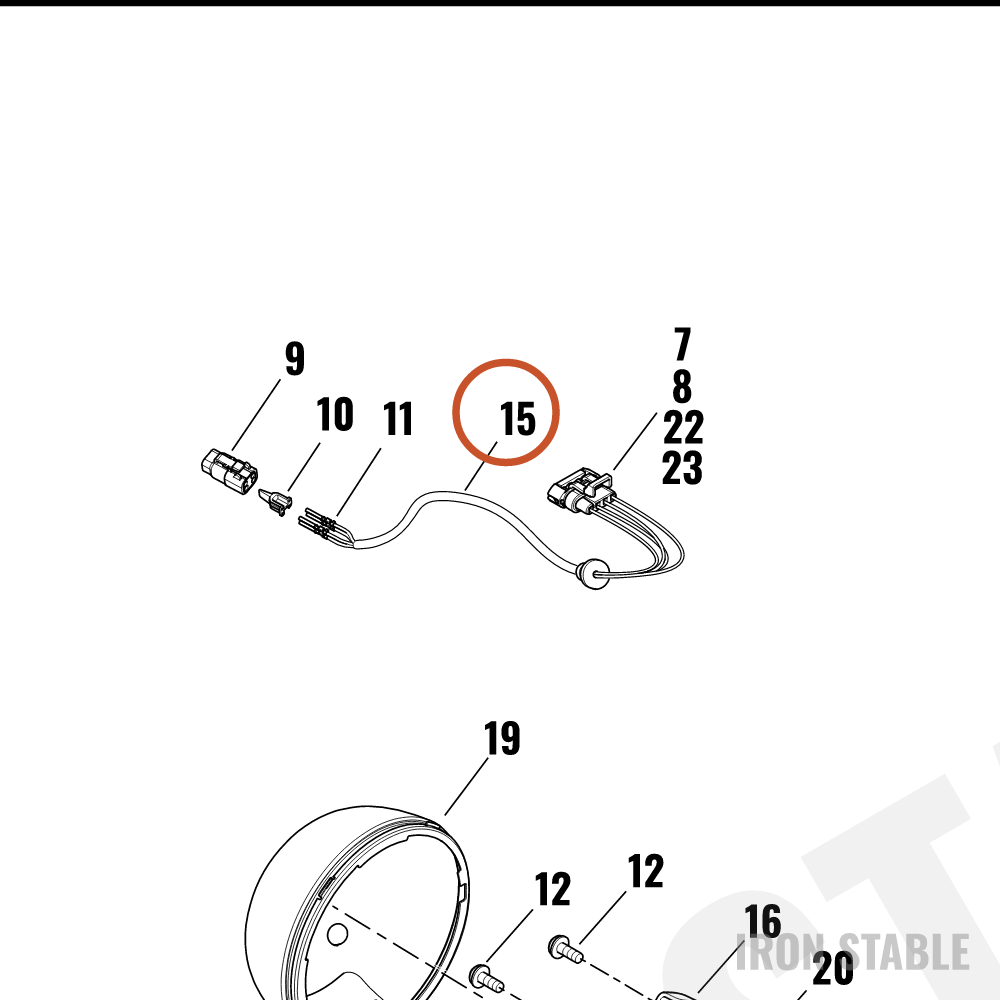 Harley-Davidson Harness, Wire, Headlamp Jumper