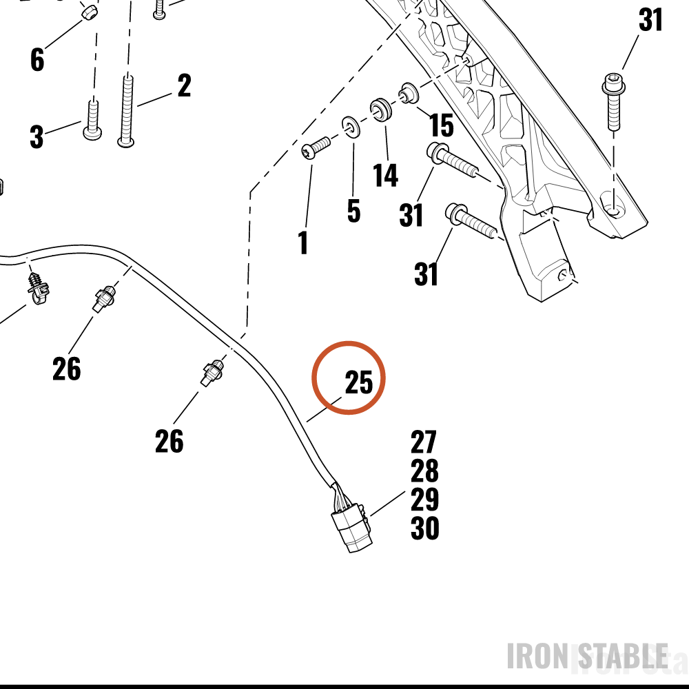 Harley-Davidson Harness, Wire, Rr Ltg, Lpm Arm