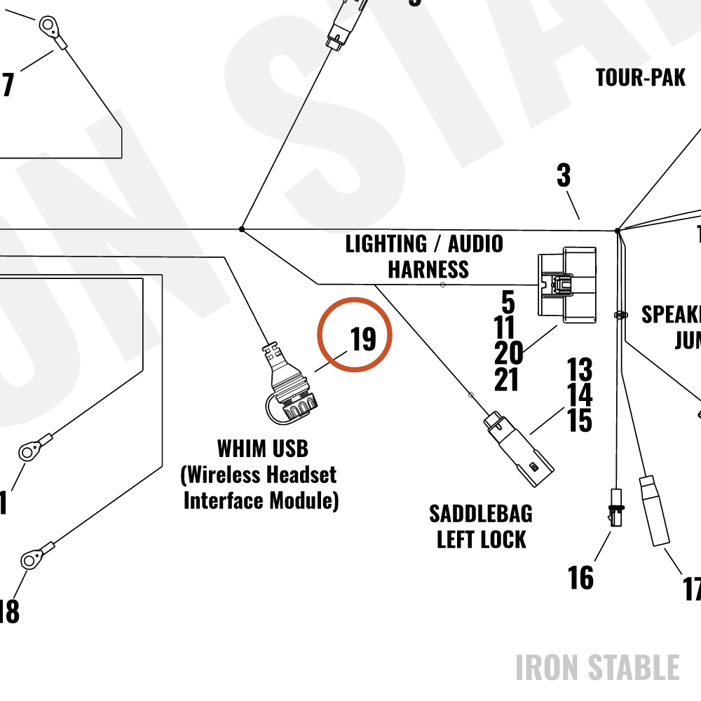 Harley-Davidson Harness, Wire, Wim Usb Cable