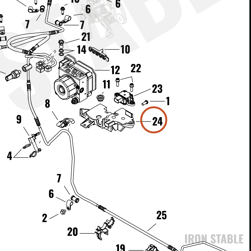 Harley-Davidson Bracket, Elec Mt, Abs Tray Assembly
