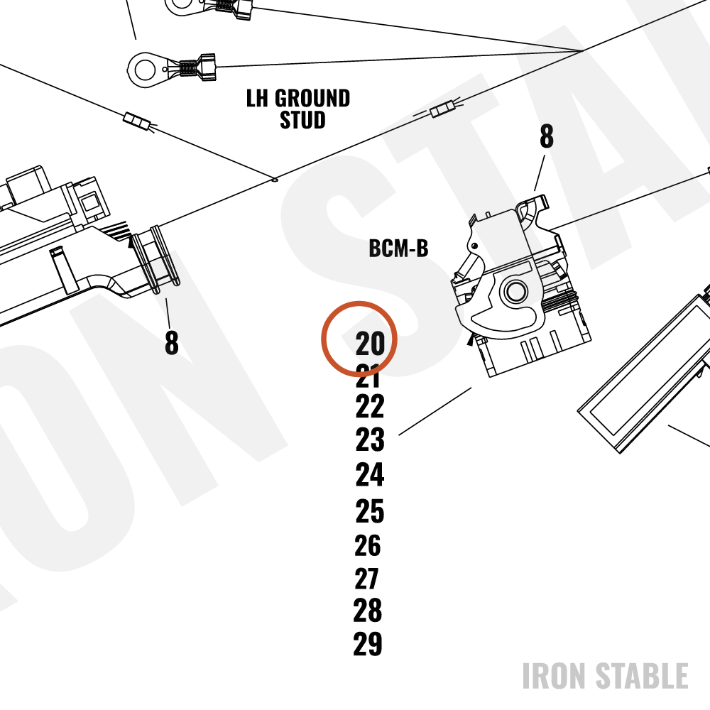 Harley-Davidson Connector, Housing, 28-Way