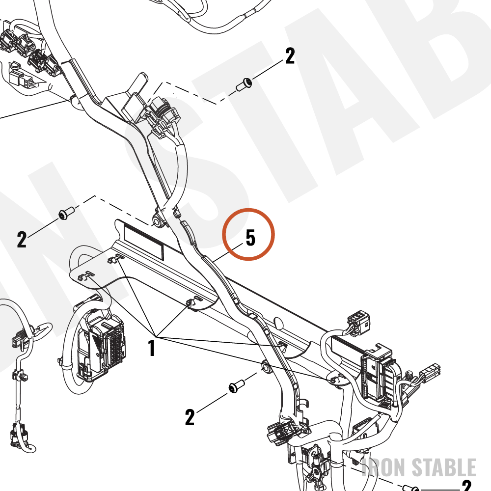 Harley-Davidson Bracket, Elec Mt, Main Harness Lowe