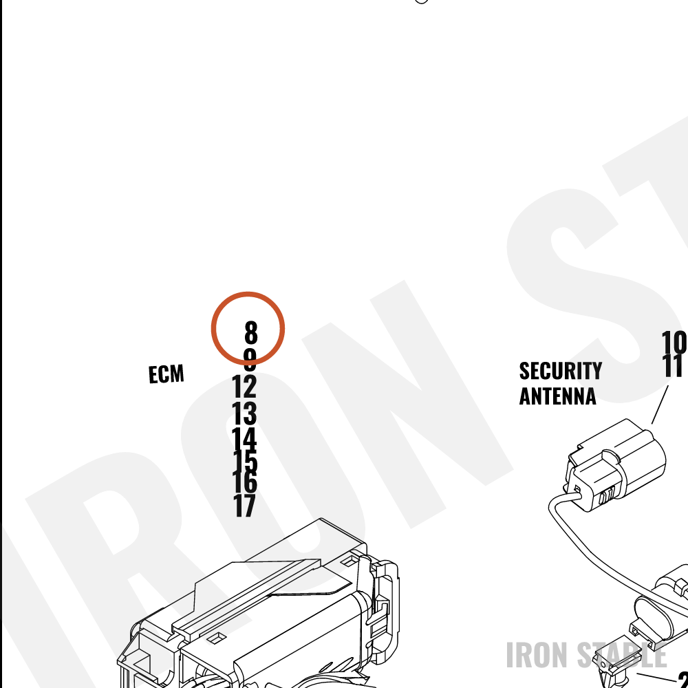 Harley-Davidson Connector, Housing, 81-Way, Wire