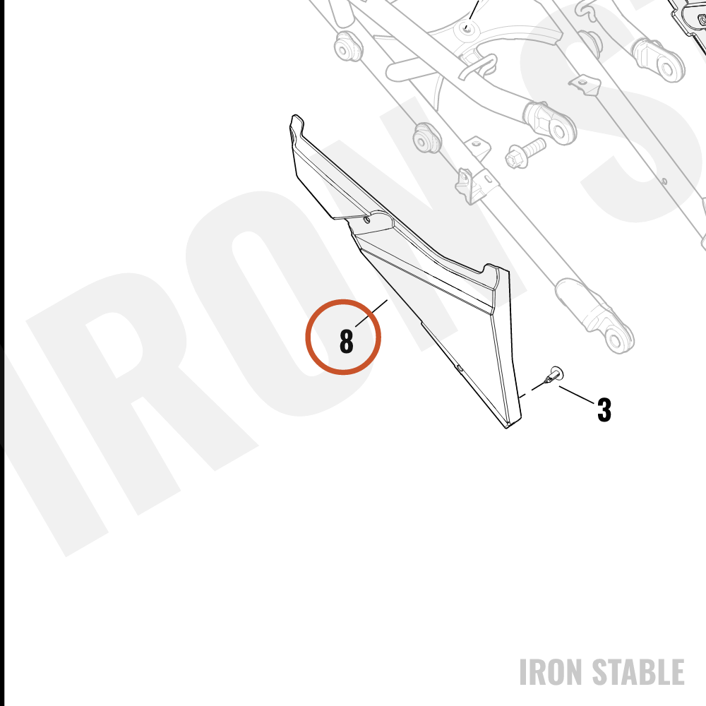 Harley-Davidson Elec Misc Component, Rr Side Cover, Rg