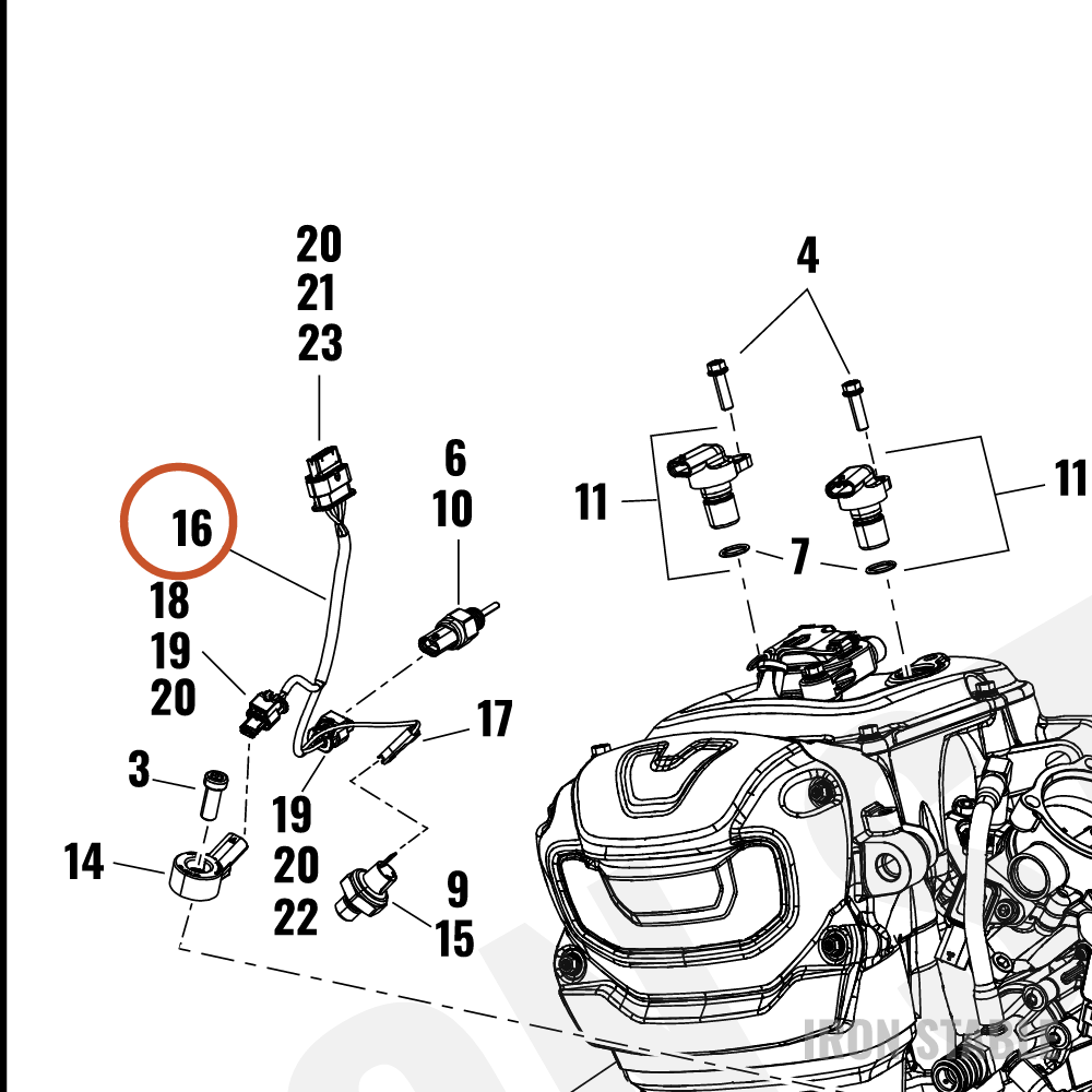 Harley-Davidson Harness, Wire, Engine Sensor Jum