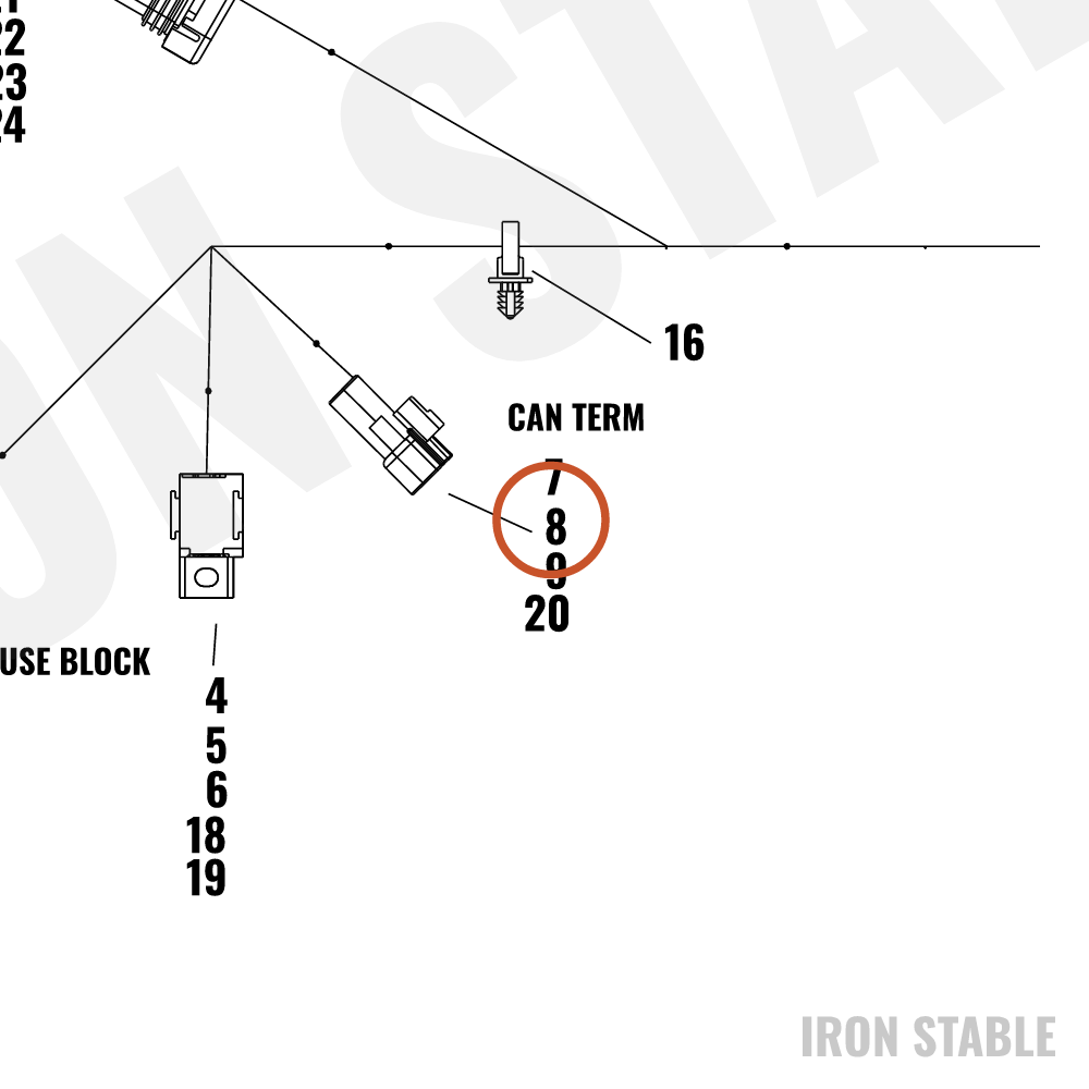 Harley-Davidson Terminal, Pin, 0.64mm, 0.3-0.5mm