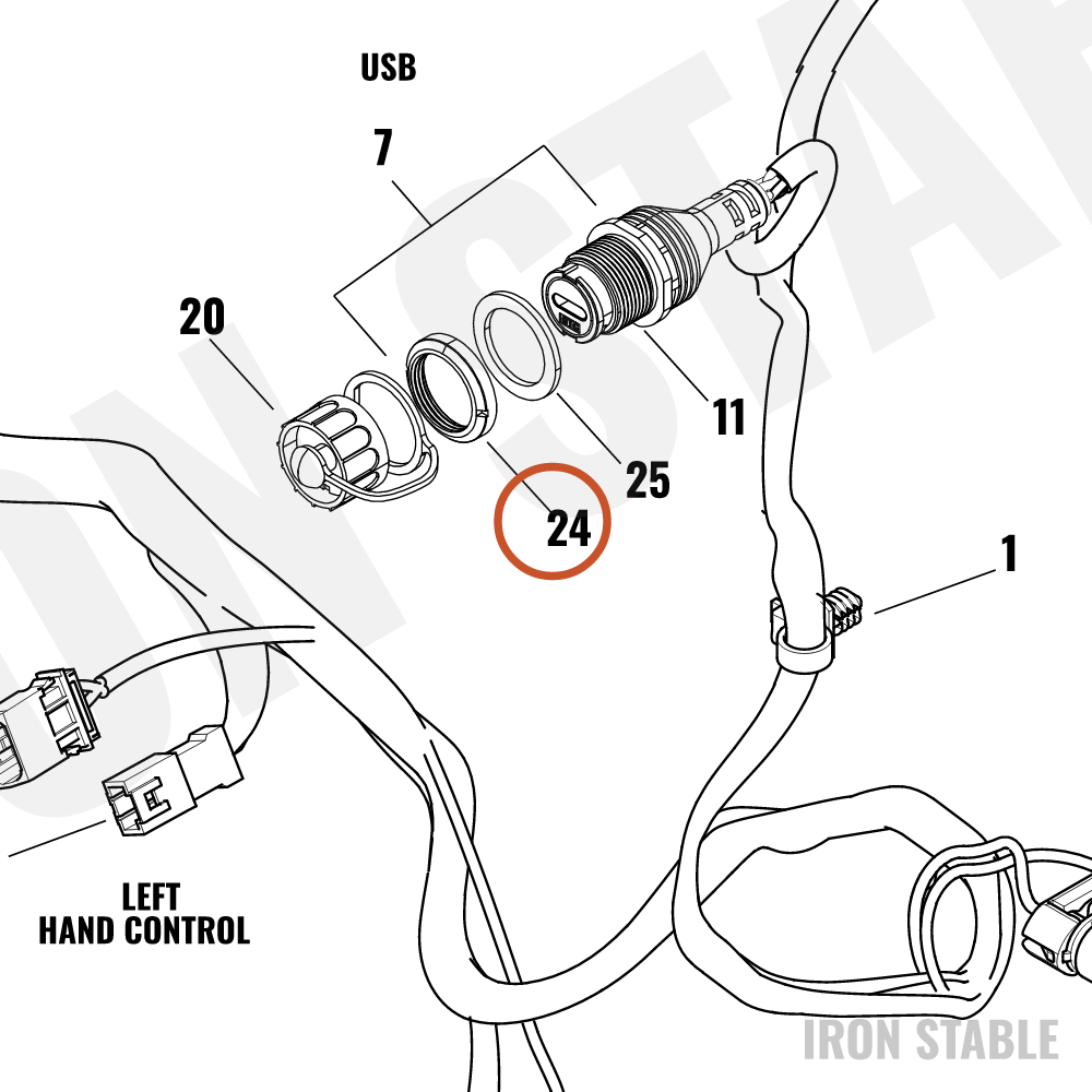 Harley-Davidson Wire Harn Sub-Component, Usb Spanne