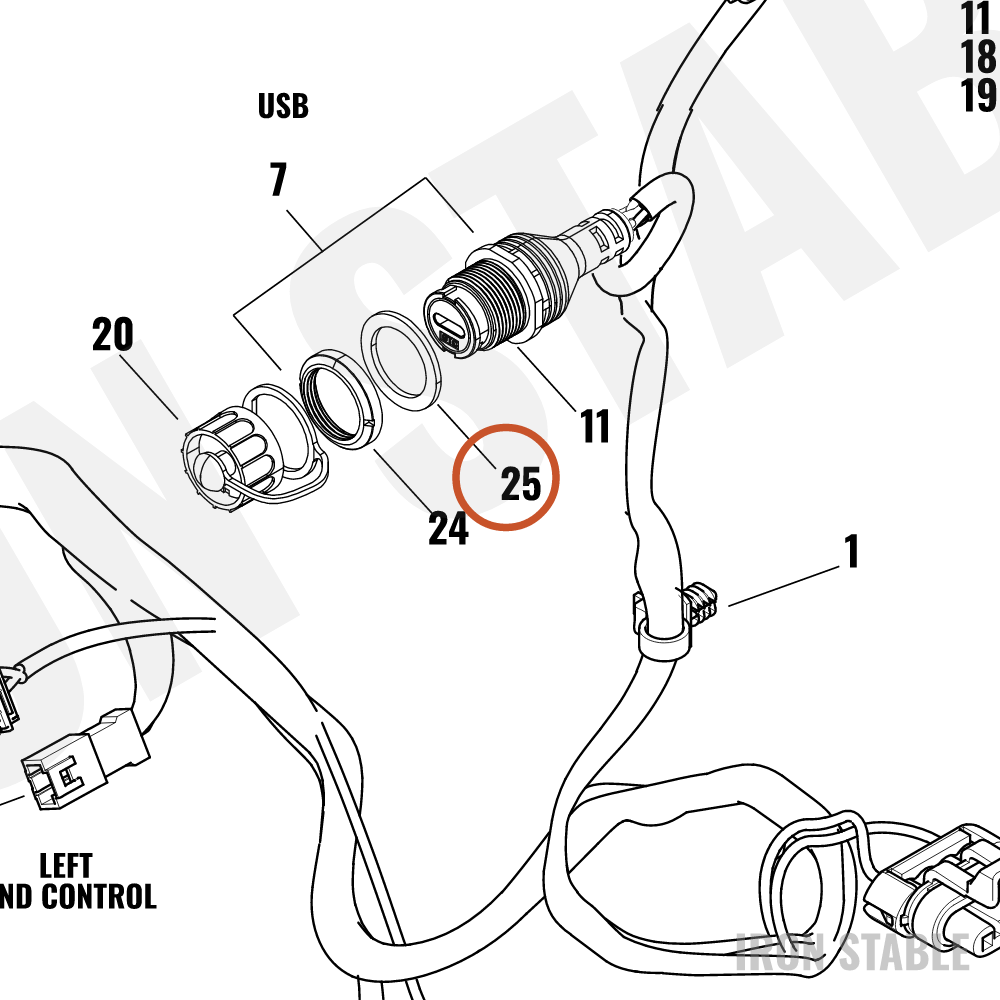 Harley-Davidson Wire Harn Sub-Component, Usb Gasket