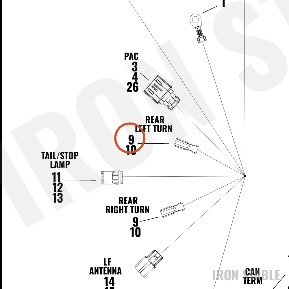 Harley-Davidson Connector, 3-Way, Pin
