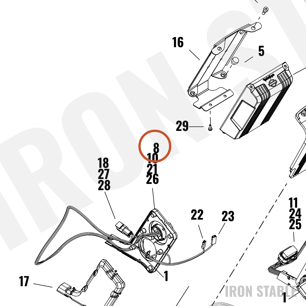 Harley-Davidson Wire Harn Sub-Component, S-Bag, Pane