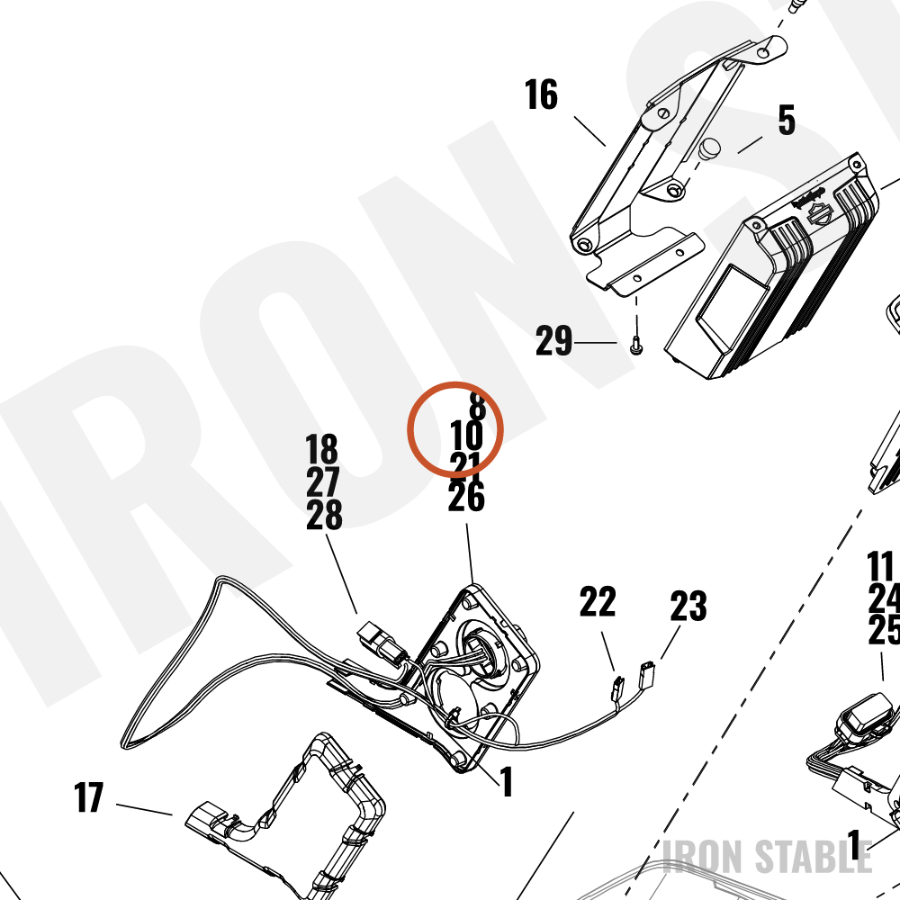 Harley-Davidson Wire Harn Sub-Component, S-Bag, Pane